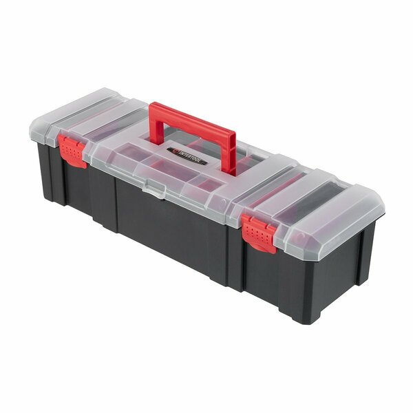 Intertool Portable Compartment Box, 6 Deep Dividers, 18.1 in. x 6.5 in. x 4.8 in., Plastic BX08-4043